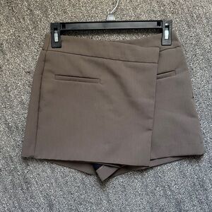Zara Taupe Wrap Skorts